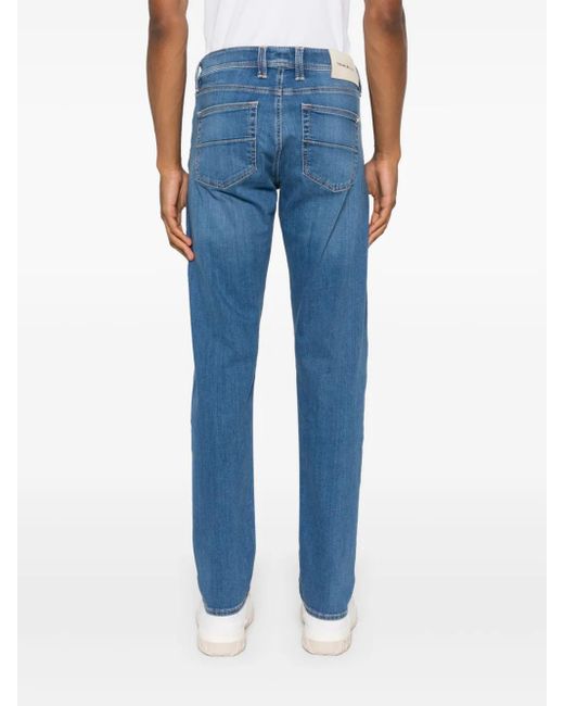 Sartoria Tramarossa Blue Michelangelo Low-Rise Straight-Leg Jeans for men