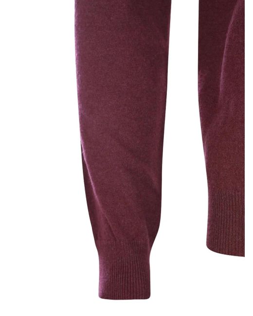 Malo Rollkragenpullover mit gerippten Bündchen in Red für Herren