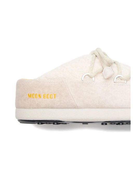 Moon Boot White X Gir Evx Sand Knit Mules