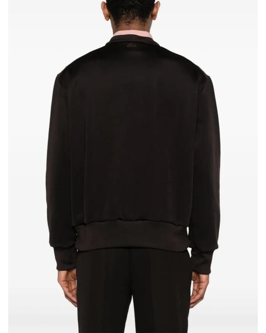 Felpa Con Applicazione di Lacoste in Black da Uomo