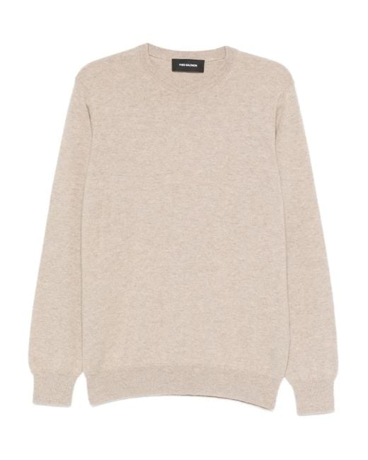 Yves Salomon Natural Cashmere Crew-Neck Sweater for men