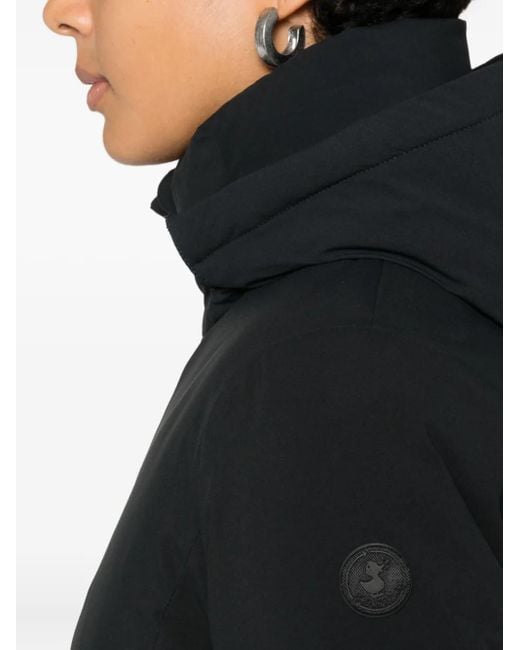 Save The Duck Black Rachel Hooded Zip-Up Coat