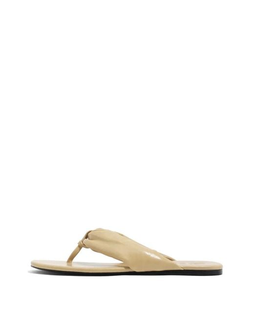 Bimba Y Lola White Sandales En Cuir À Bride Nouée