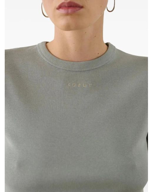 Soeur Gray Aristide Logo-Print T-Shirt