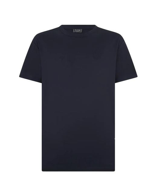 Billionaire Blue Round-Neck Logo-Embroidered T-Shirt for men