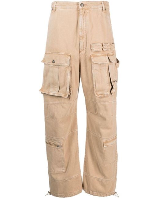Pantalones rectos con múltiples bolsillos Sportmax de color Natural
