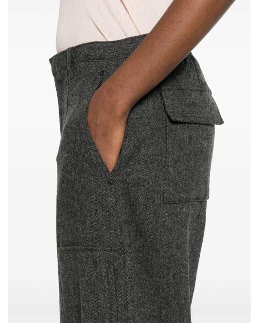 Vince Gray Herringbone Trousers