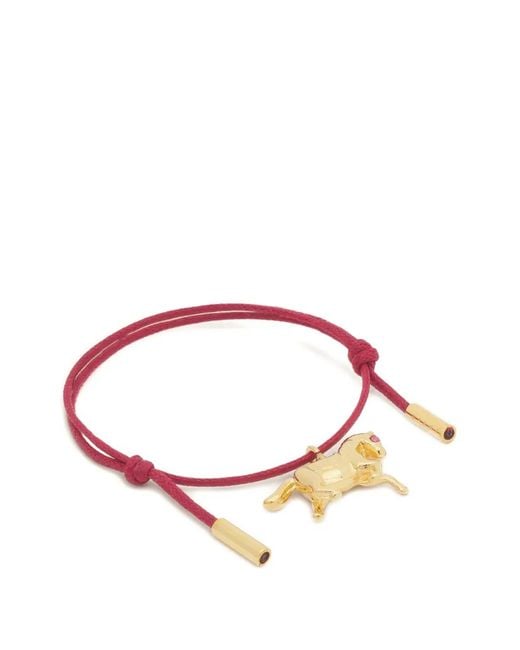 Marni Pink Shoelace Bracelet With Horse Charm