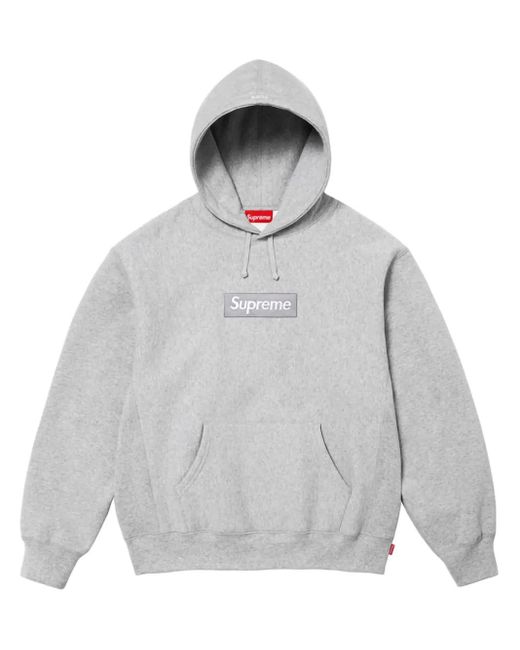 Supreme Gray Box Logo Hoodie