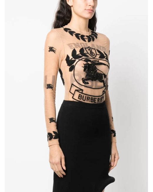 Burberry White Logo Bodysuit