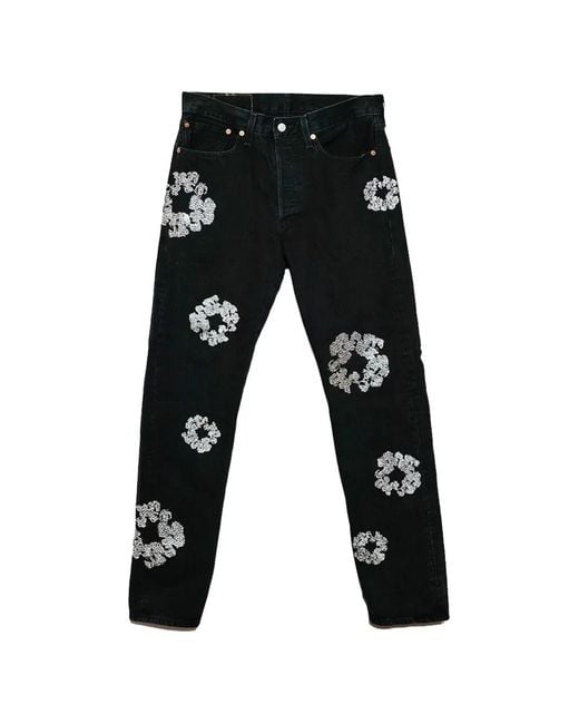 DENIM TEARS Black X Levi's Floral Bootcut Jeans for men