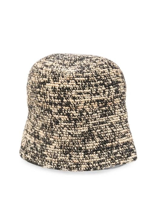 IBELIV White Woven Bucket Hat