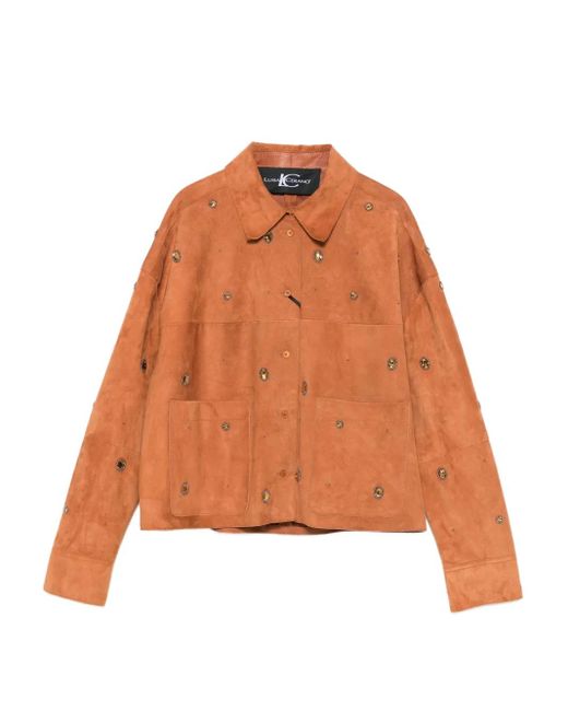 Veste En Daim À Ornements Luisa Cerano en coloris Orange