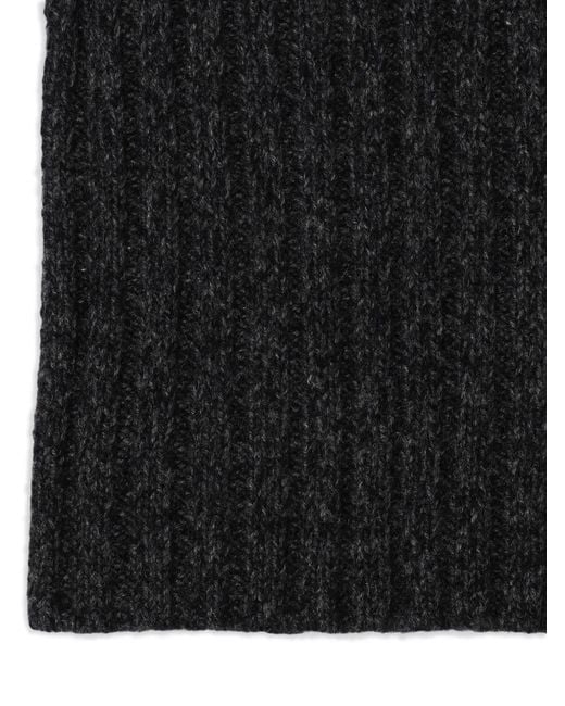 James Perse Black Textured Scarf