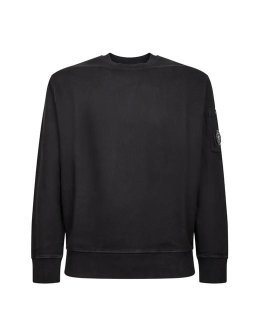 C P Company Black Lens-Detail Sweatshirt for men