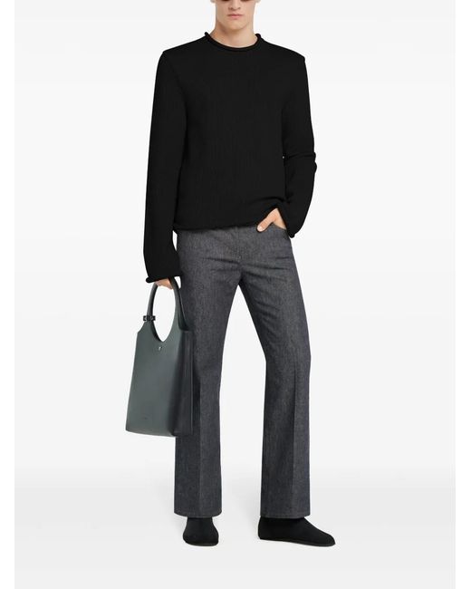 Courreges Black Crew-Neck Sweater for men