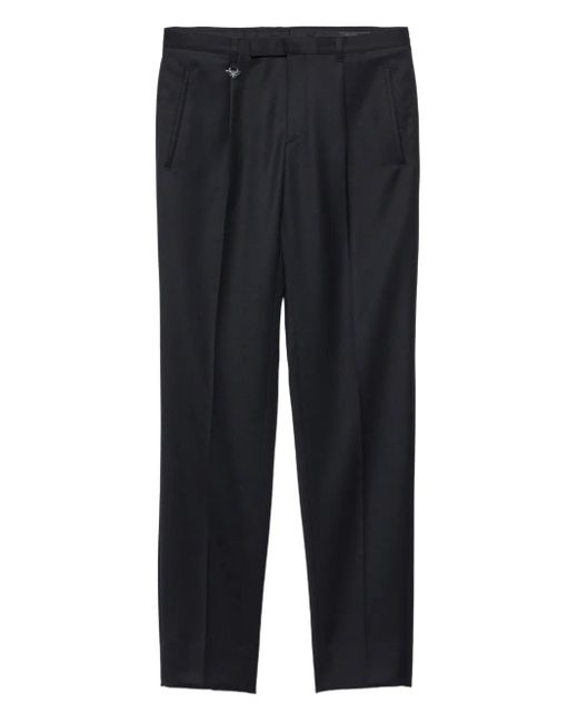 Prada Blue Wool Pants for men