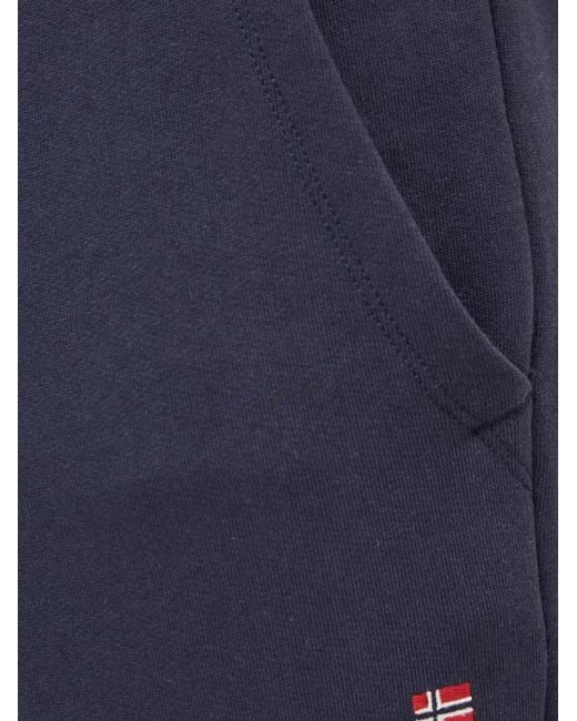Napapijri Blue Logo-Patch Track Pants for men