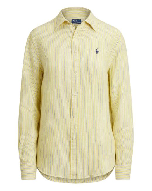 Polo Ralph Lauren Gestreept Blouse in het Yellow