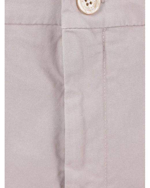 Brunello Cucinelli Gray Button Shorts for men