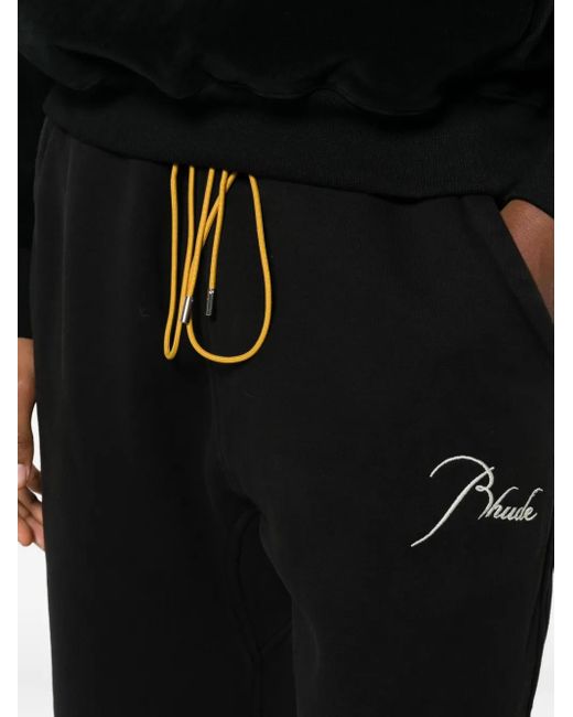 Rhude Jogginghose mit Logo-Stickerei in Black für Herren