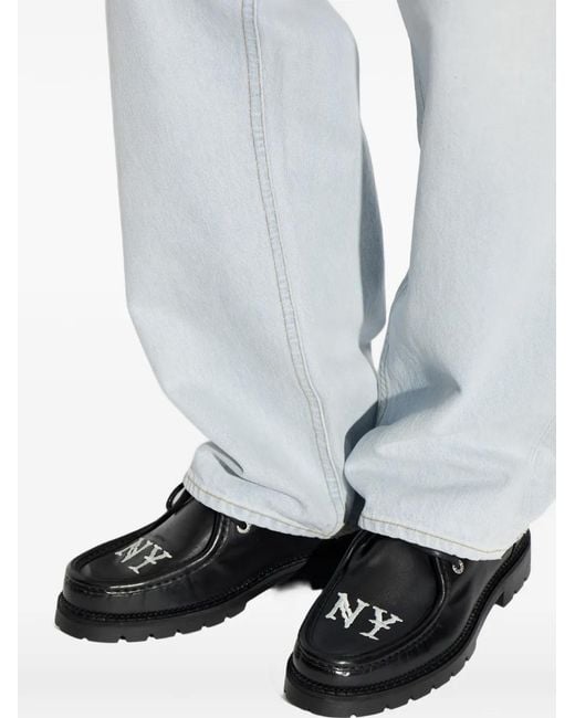 Duke & Dexter Black Bottines Moby Ny À Broderies for men