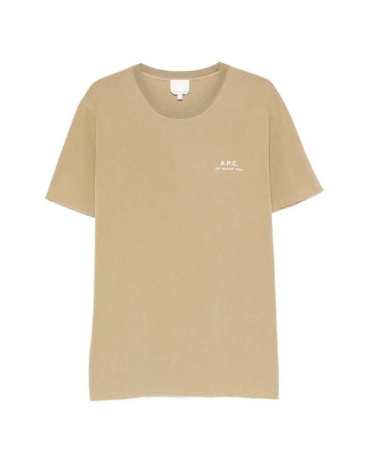A.P.C. Natural Rue Madame Logo-Print T-Shirt