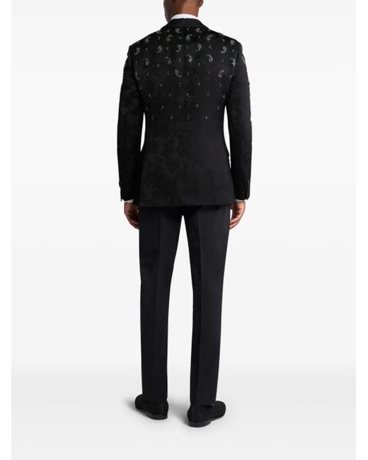 Etro Black Single-Breasted Blazer for men