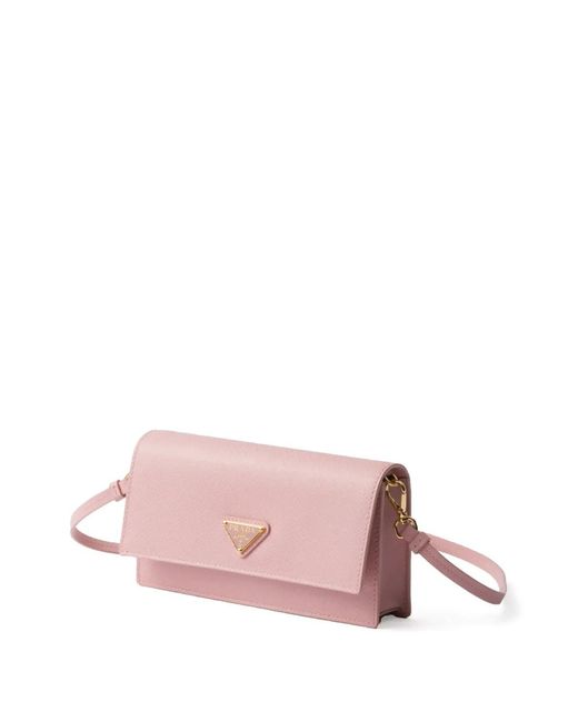 Prada Pink Triangle-Logo Mini-Bag