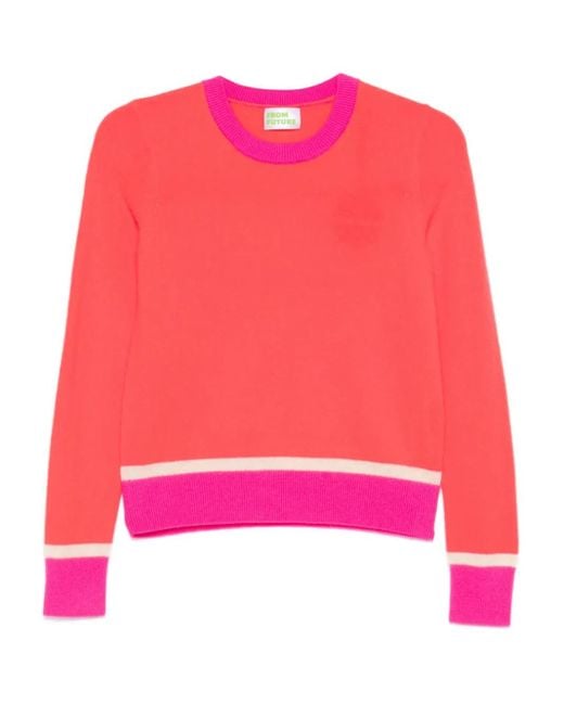 From Future Pink Striped Sweater