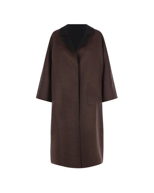 Daniela Gregis Black Reversible Wool Coat