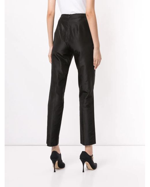 Pantalon En Soie À Taille Haute Macgraw en coloris Black