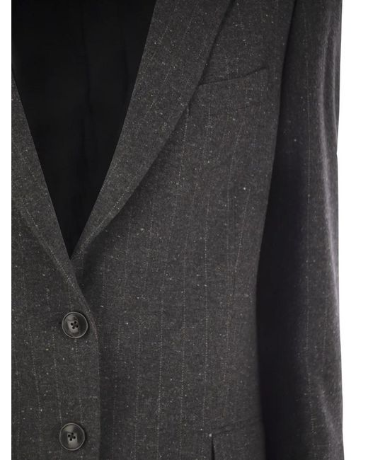 SAULINA Black Antonia Single-Breasted Blazer
