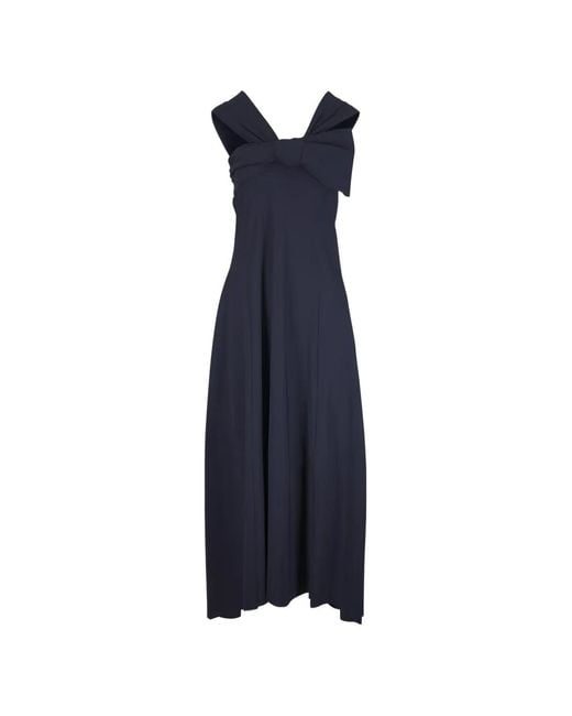 Dorothee Schumacher Blue Bow-Detail Sleeveless Dress