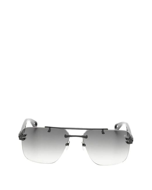 Maybach White The President I Rimless Square-Frame Sunglasses