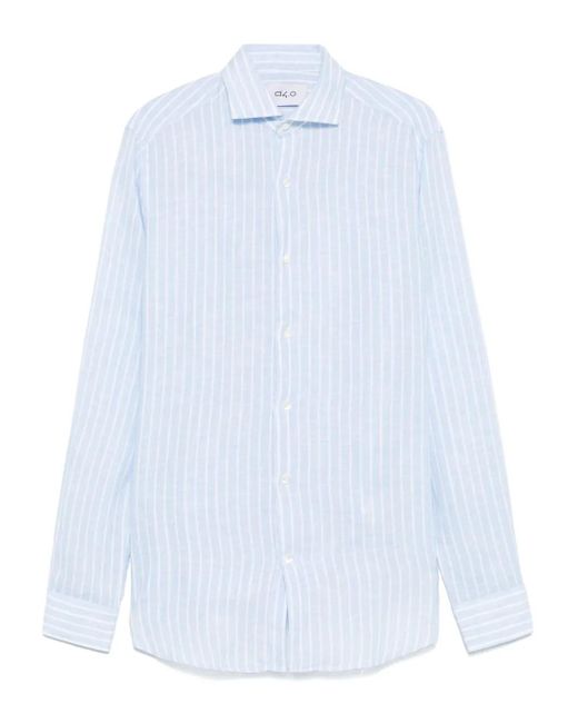 D4.0 White Striped Shirt for men