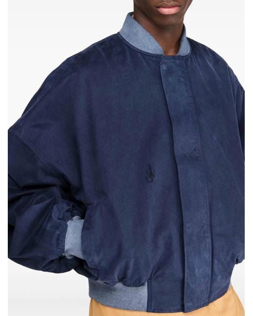 Chaqueta de algodón bómber con cremallera J.W. Anderson de color Blue