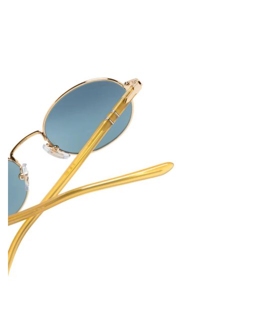 Persol Blue Oval-Frame Sunglasses