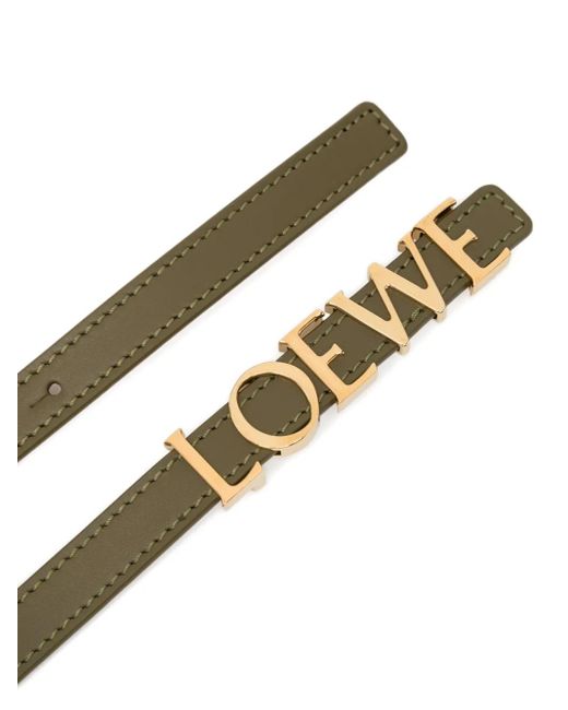 Loewe White Bold-Logo Belt
