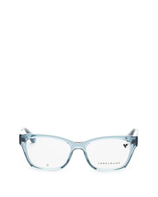 Longchamp Blue Transparent Cat-Eye Glasses