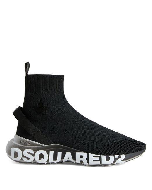 DSquared² Soksneakers Met Logoprint in het Black voor heren