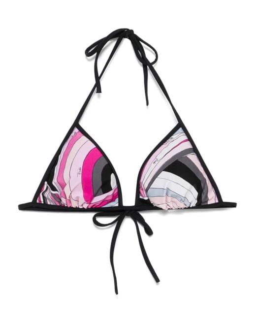 Emilio Pucci Pink Bikinioberteil Mit Print