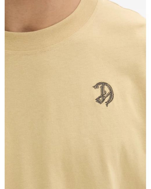 DIESEL Yellow Logo-Embroidered Graphic-Print T-Shirt for men
