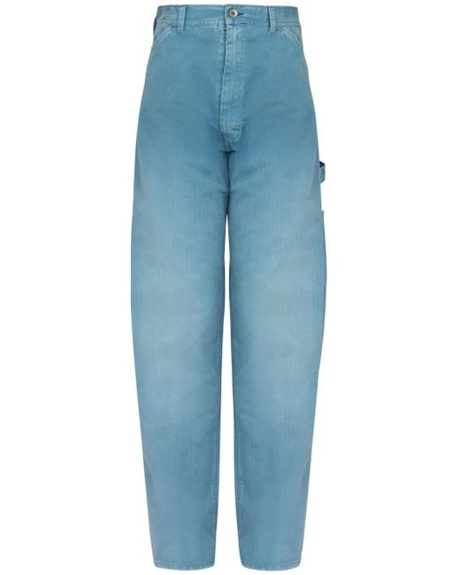 Maison Margiela Blue Low Crotch Clear Jeans for men
