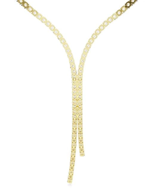 Swarovski White Crystal-Embellished Y-Shape Necklace