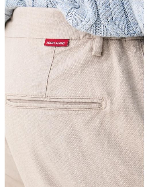 Joop! Natural Drawstring-Waist Logo-Patch Trousers for men