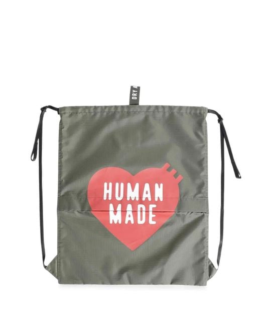 Human Made Gray Ripstop Heart-Print Backpack for men