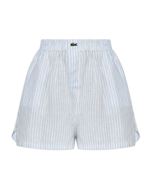 Lacoste Linen Shorts Blue