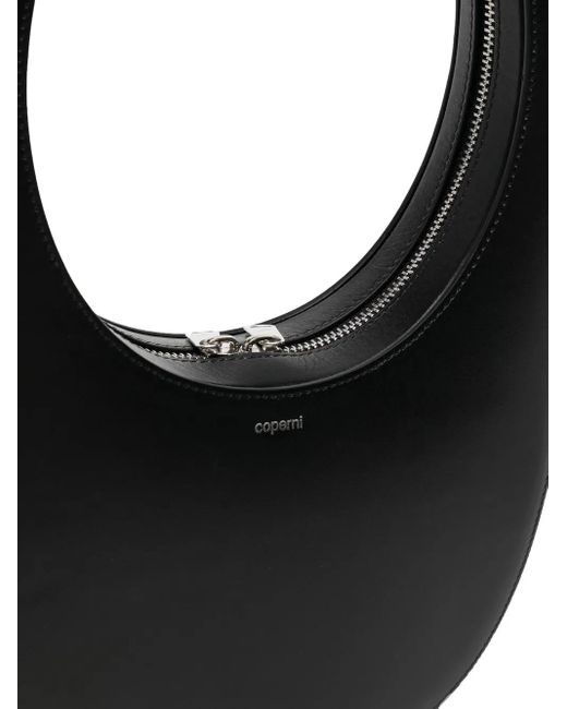 Coperni Black Swipe Leather Handbag