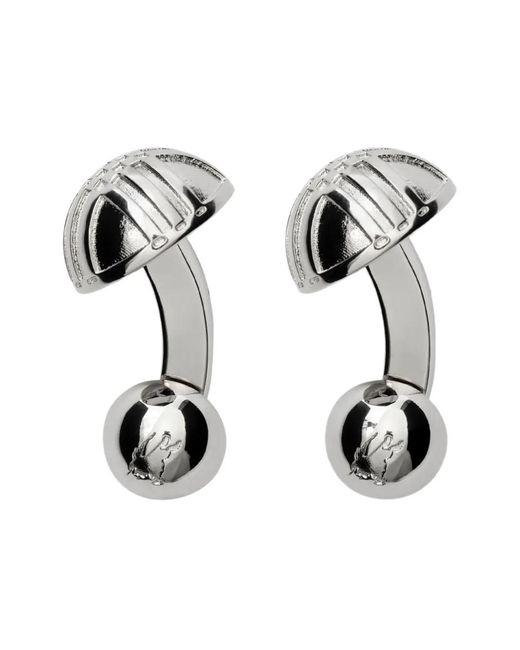 Burberry Metallic Engraved Check Cufflinks for men
